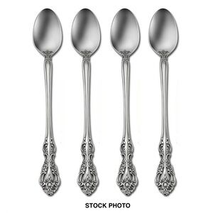 Oneida Michelangelo Tall Drink Spoons - Silver (Set of 4)